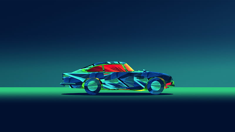 Abstract Car Facets Justin Maller, abstract, facets, justin-maller, artwork, digital-art, HD wallpaper