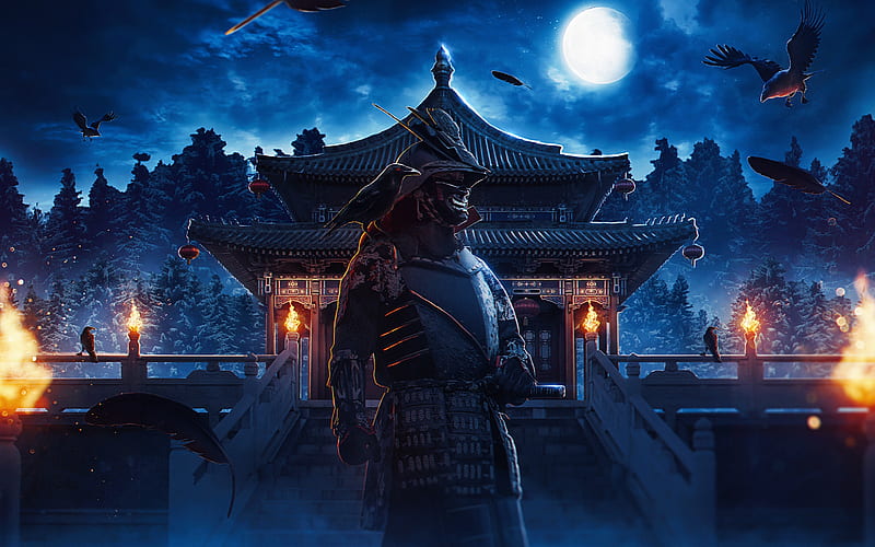 Samurai , Bushido, Warrior, Japan, Middle Ages, Graphics CGI, Samurayi, HD wallpaper