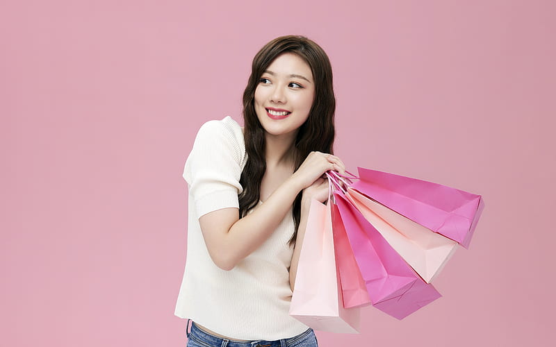 Fashion Beauty Model Shopping 2021 China Girl, HD wallpaper