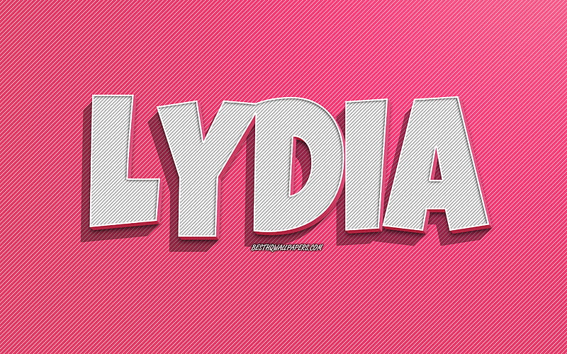 Happy Birtay Lydia, Birtay Balloons Background, Lydia, with names, Lydia Happy Birtay, Pink Balloons Birtay Background, greeting card, Lydia Birtay, HD wallpaper