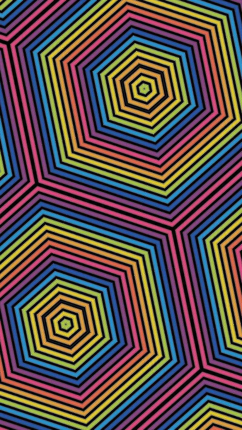 Colorful Tiles, colors, happiness, joy, opart, optical, pattern, pride, proud, stripes, HD phone wallpaper