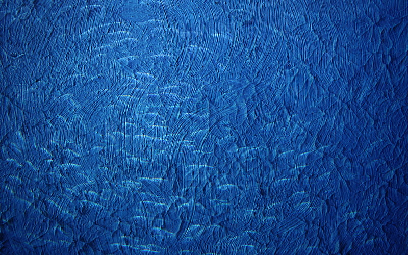 blue paint texture, blue strokes of paint, blue stone texture, blue wall texture, HD wallpaper
