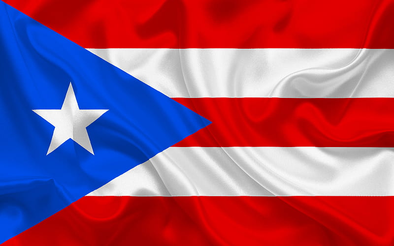 Puerto Rican flag, Puerto Rico, South America, Caribbean Sea, HD wallpaper
