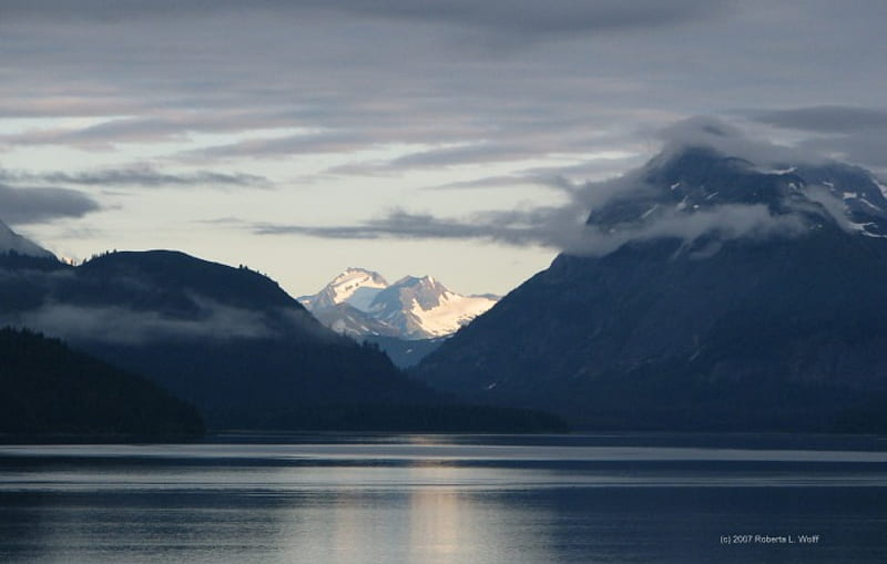 View from Icy Straits, AK, alaska, beautiful nature, glacier bay, inside passage alaska, seamounts, HD wallpaper