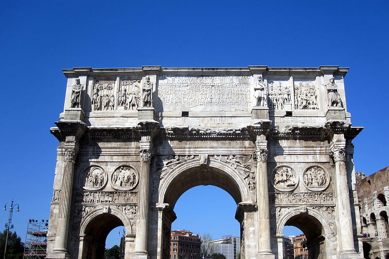 The arch of Constantine in Rome, Italy, architecture, rome, history, ancient, HD wallpaper