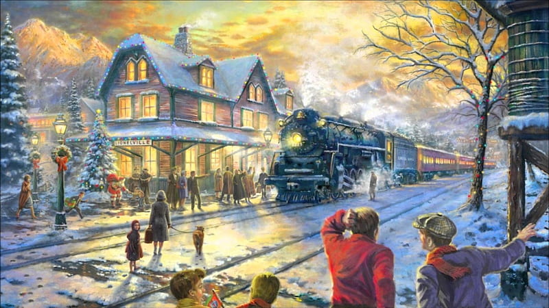 Christmas Train Wallpaper