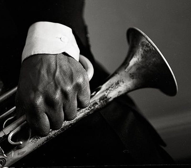Music for Trumpet, graphy, trumpets, people, music, black, white, HD wallpaper