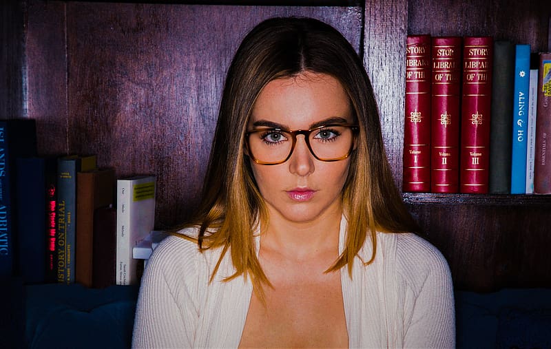 Glasses, Model, Women, Natasha Nice, HD wallpaper
