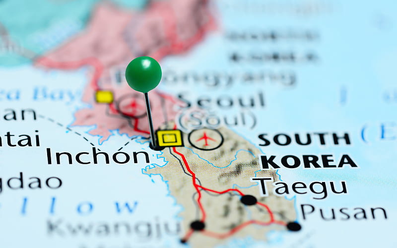 Travel to South Korea, Inchon, Pusan, Korea map, travel concepts, Taegu, South Korea, HD wallpaper