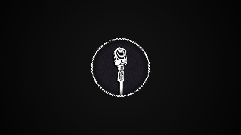 Old time microphone, Microphone, Singing, Old time, Logo, HD wallpaper