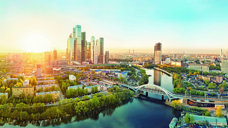 moscow panorama russia travel, HD wallpaper
