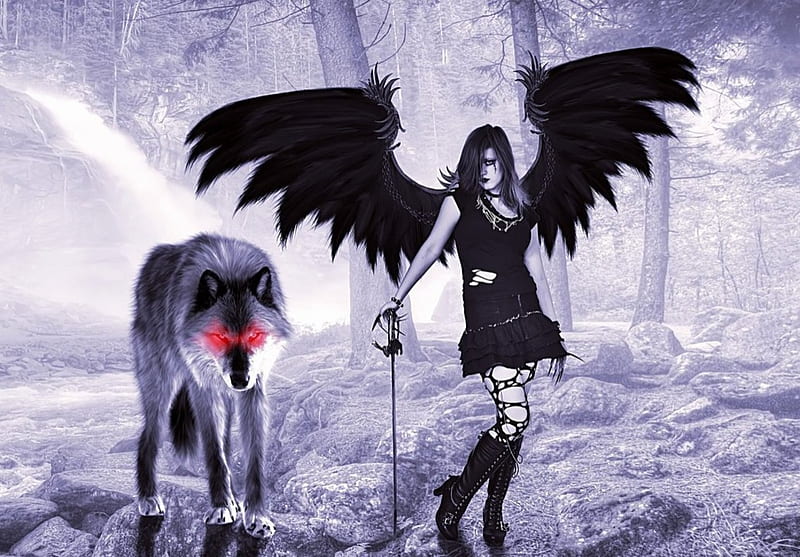 Wolf angels. Волк и ангел картинки. Белый волк ангел. Волк гот. Dark Angel Wolf.