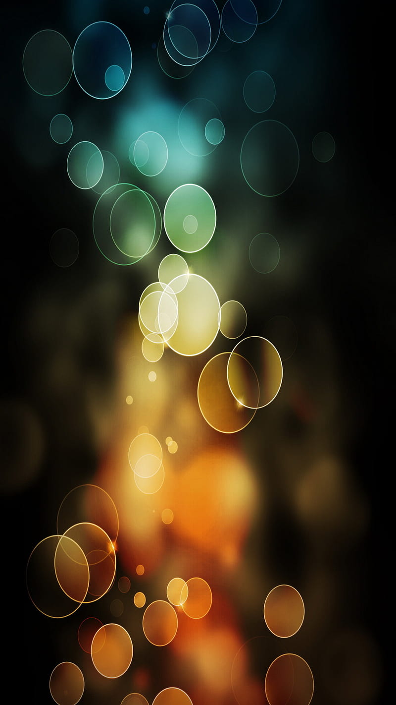 Circles, background, black, blue, blur, bubbles, green, relax, relaxation, spots, HD phone wallpaper