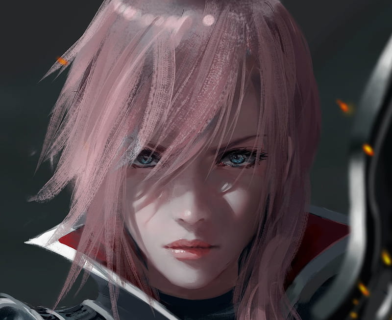 Lightning, art, wlop, fantasy, luminos, girl, face, pink, HD wallpaper |  Peakpx