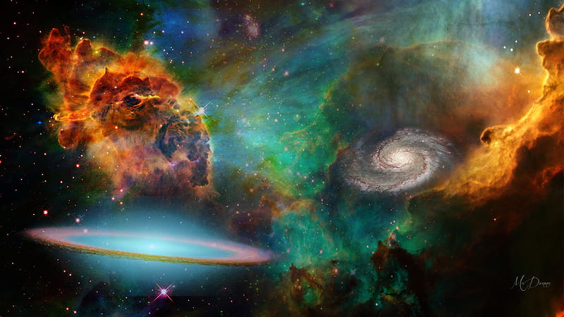 Explosion in Space, planets, stars, space, explosion, galaxy, Firefox Persona theme, HD wallpaper