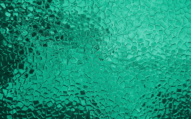 turquoise glass texture, glass background, turquoise glass texture with ornament, glass textures, HD wallpaper