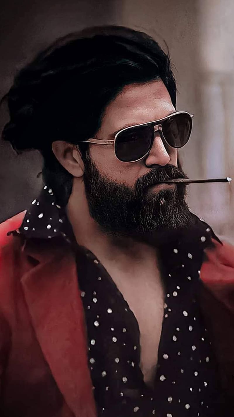 Kgf Yash, Face Potrait, rocking star, kgf movie, actor, sunglasses, HD phone wallpaper