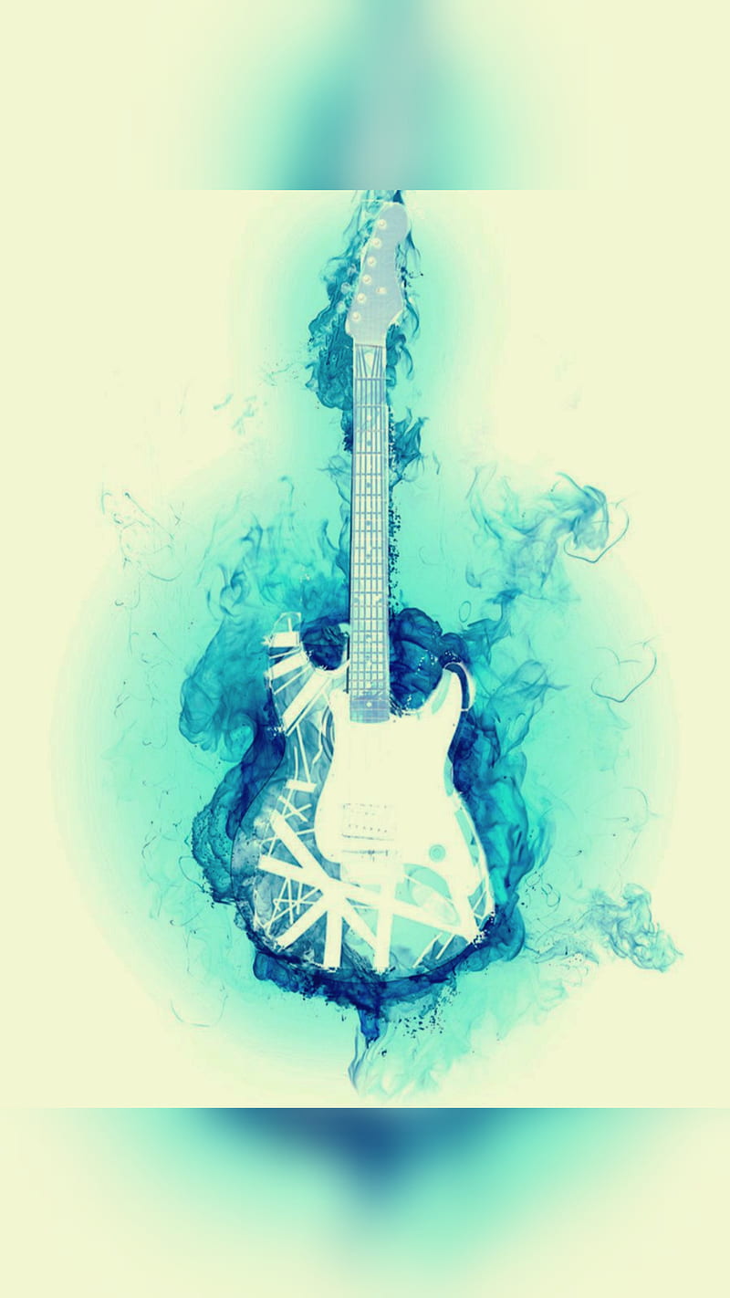 Rock guitar blue , guitars, rock, HD phone wallpaper