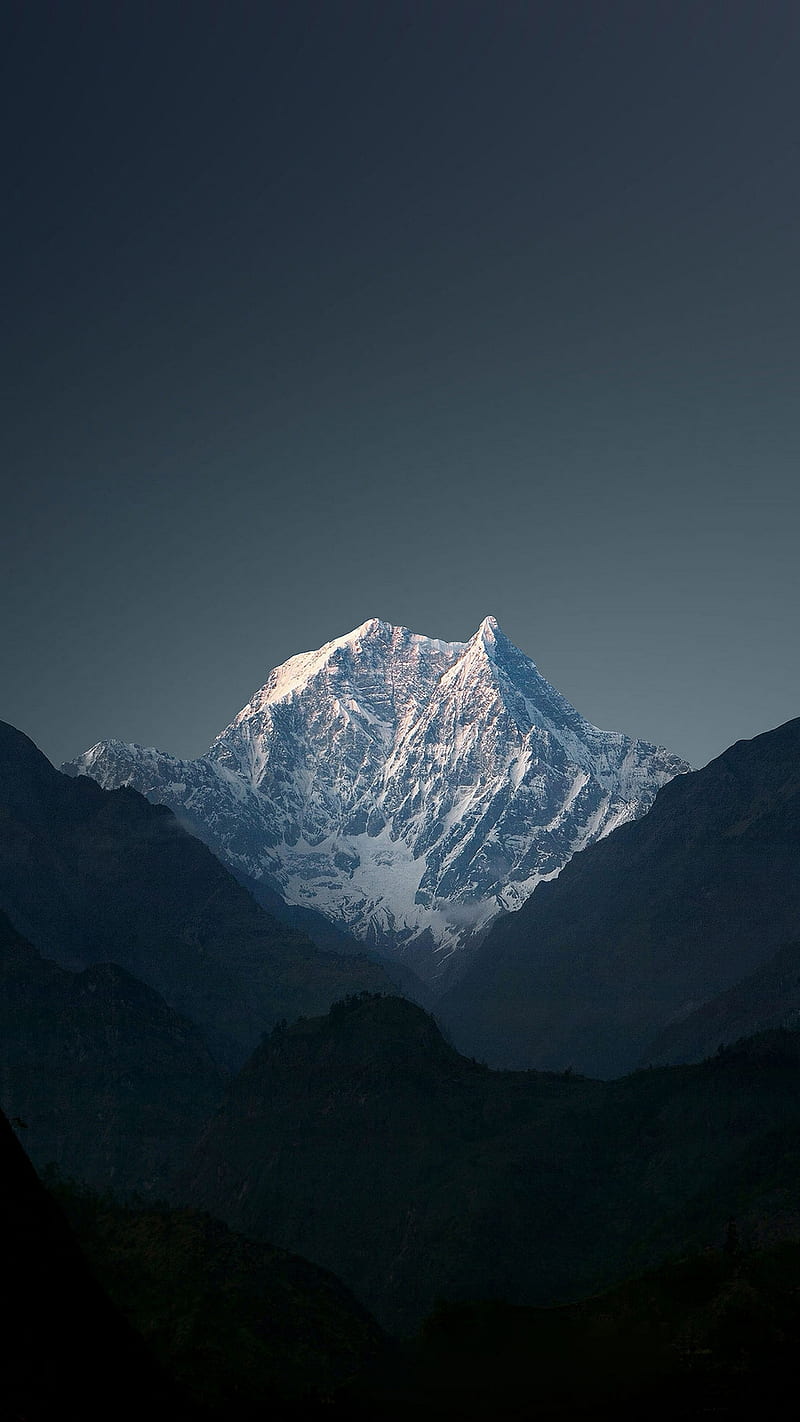 white, black, mountain, mountains, HD phone wallpaper