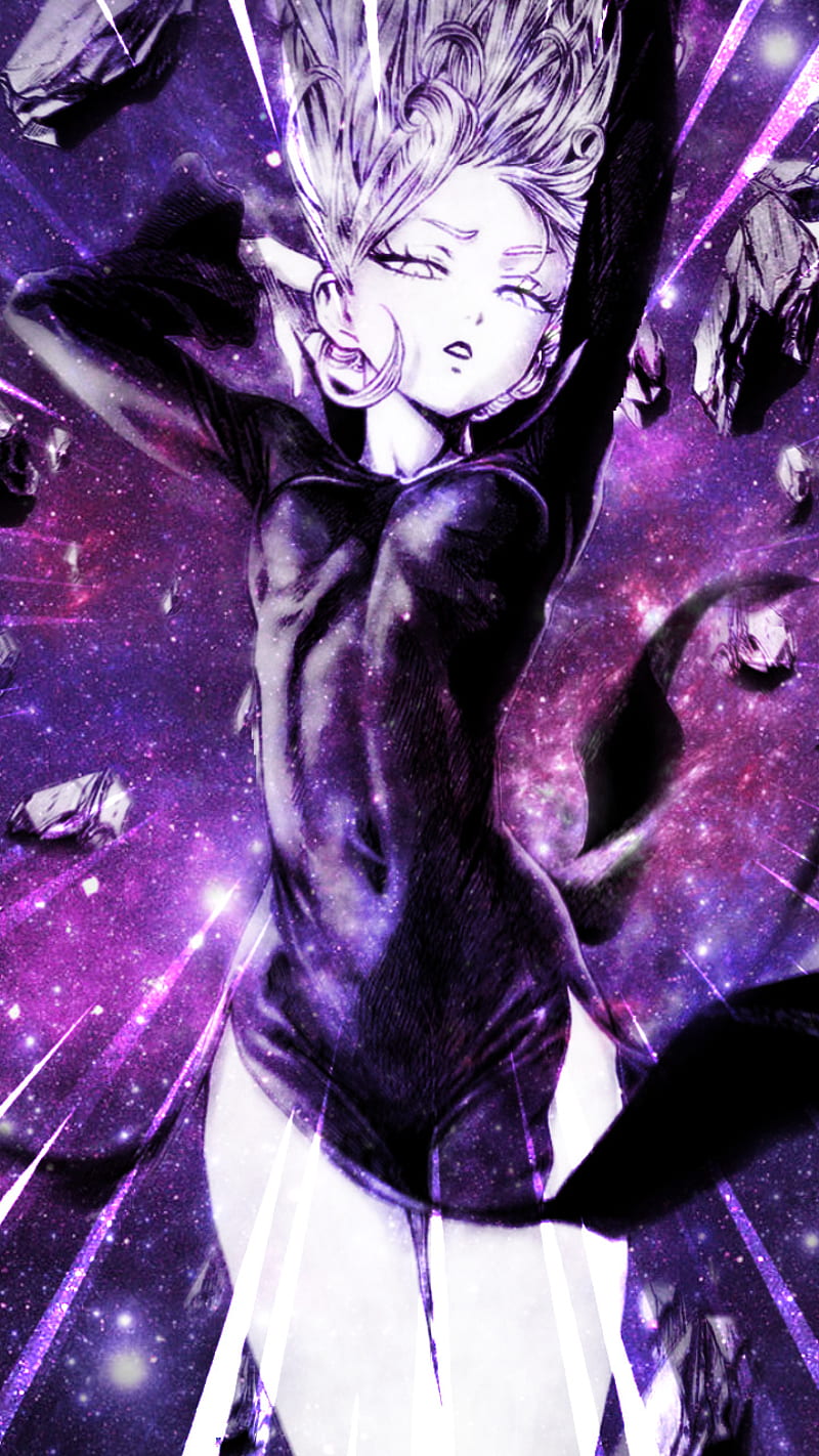 Tatsumaki Galaxy, fubuki, one punch man, purple, tornado, HD phone wallpaper