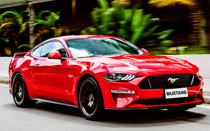  Ford Mustang GT Fastback, superdeportivos, autos 2018, desenfoque de movimiento, Mustang rojo, tuning, Fondo de pantalla HD |  Picopx
