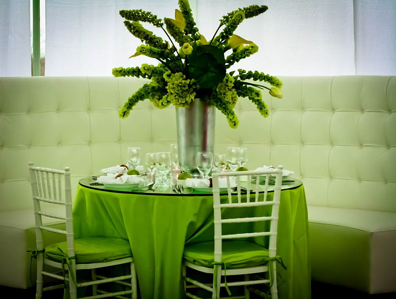 Peaceful and Joyful, table, green, fresh, fabulous, wedding, gorgeous, decor, floral, HD wallpaper