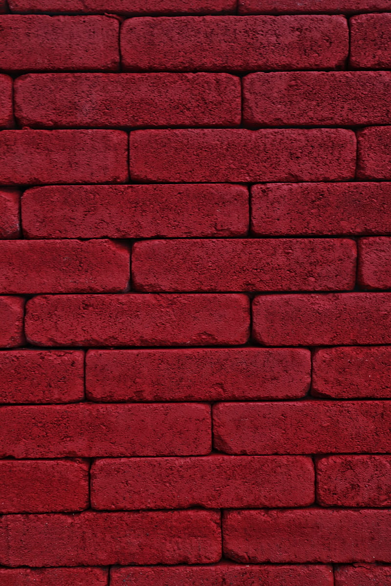 bricks, wall, red, brick wall, HD phone wallpaper