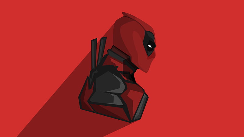 Deadpool Minimalism , deadpool, superheroes, minimalism, minimalist, HD wallpaper