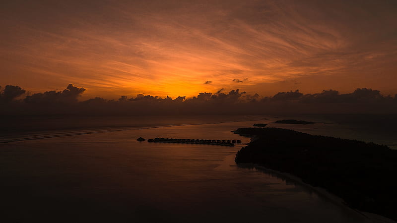 Sunset in Island Beach, HD wallpaper