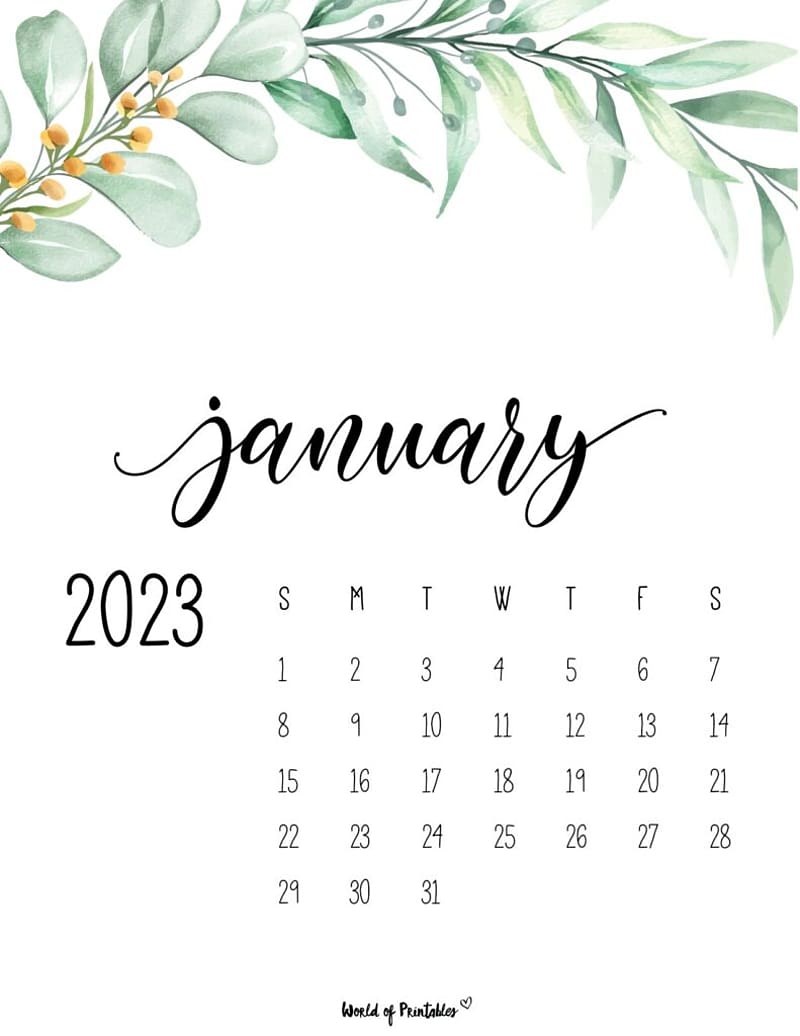 Printable January 2023 Calendars - World of Printables, HD phone wallpaper  | Peakpx