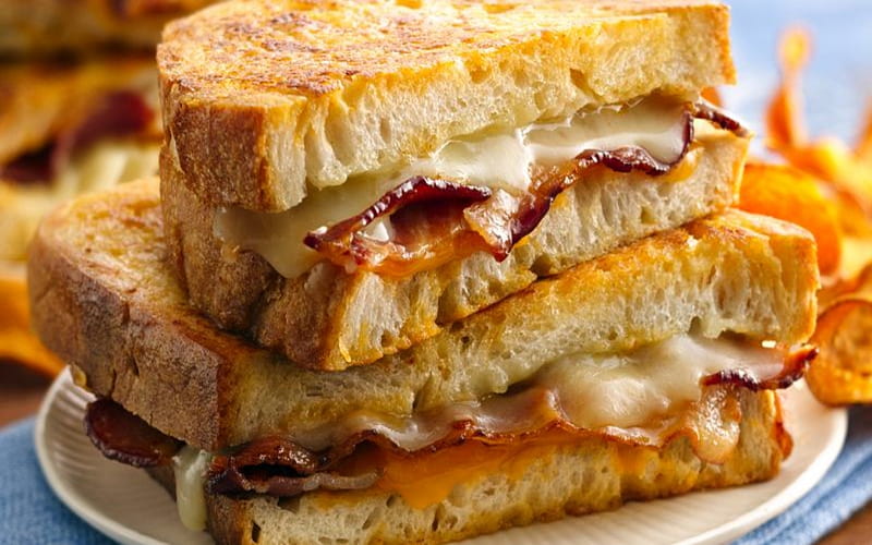 Beer Bacon Cheese Grilled Sandwiches, Bacon, Cheese, Grilled, Beer, Sandwiches, HD wallpaper