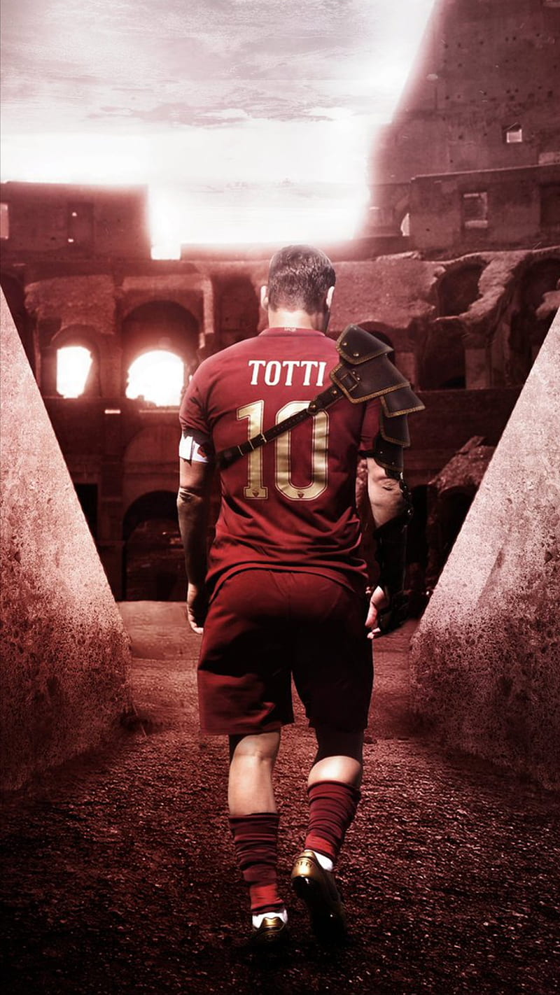 Totti, as roma, football, francesco totti, football, italy, roma, rome, serie a, soccer, HD phone wallpaper