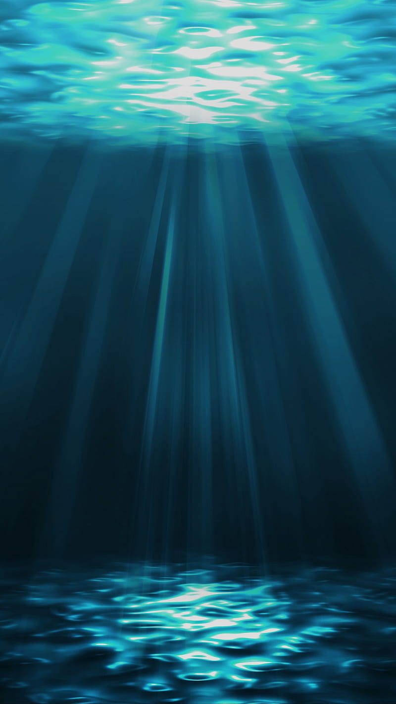 Underwater Lights, light, water, art, rays, HD phone wallpaper