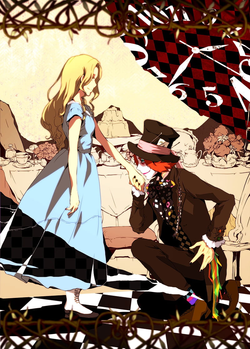 Alice in Wonderland, Alice, anime, White Rabbit, HD phone wallpaper