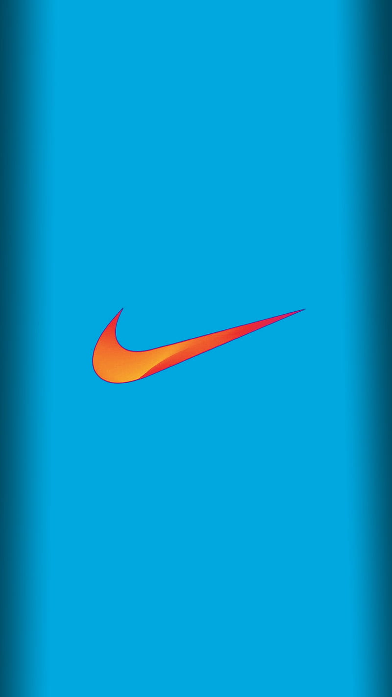 Nike Blue Orange, air, alphabet, alphabets, blur, do, gold, just, logo, logos, white, HD phone wallpaper