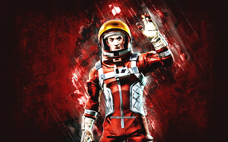 Fortnite Mission Specialist Skin, Fortnite, main characters, red stone background, Mission Specialist, Fortnite skins, Mission Specialist Skin, Mission Specialist Fortnite, Fortnite characters, HD wallpaper