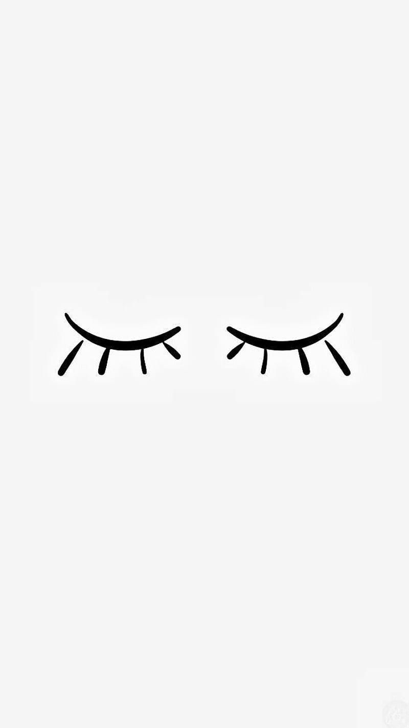 Eyelashes, cute, simple, HD phone wallpaper