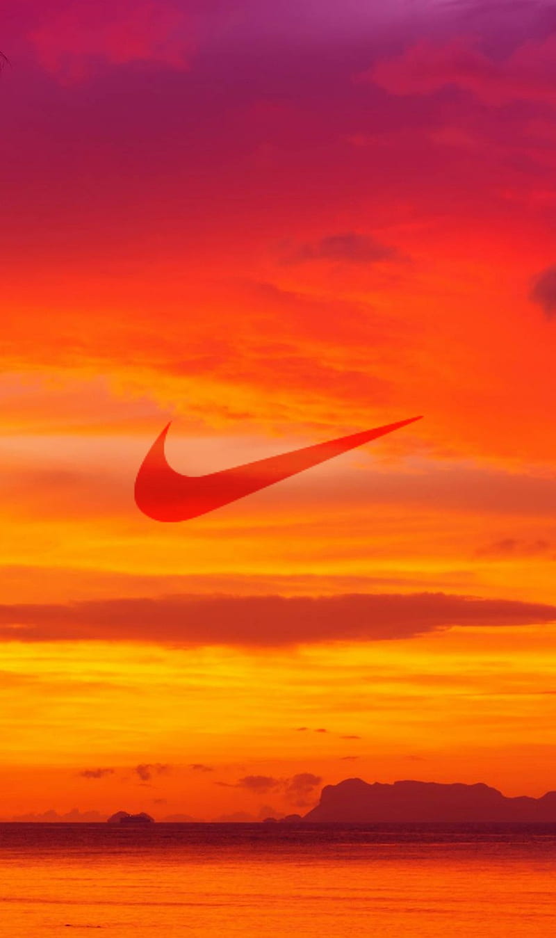 Niks-Sunset, colorful, funny, nike, official, sun, sunset, HD phone wallpaper