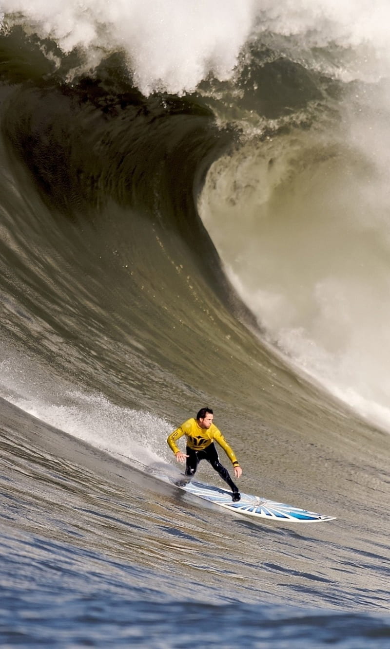Surfing, ocean, sport, surf, water, wave, HD phone wallpaper