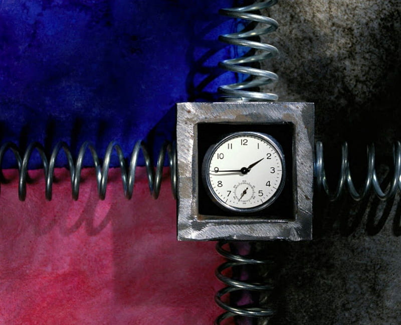 Suspended Time, retro, unusual time piece, clock, modern clocks, HD wallpaper