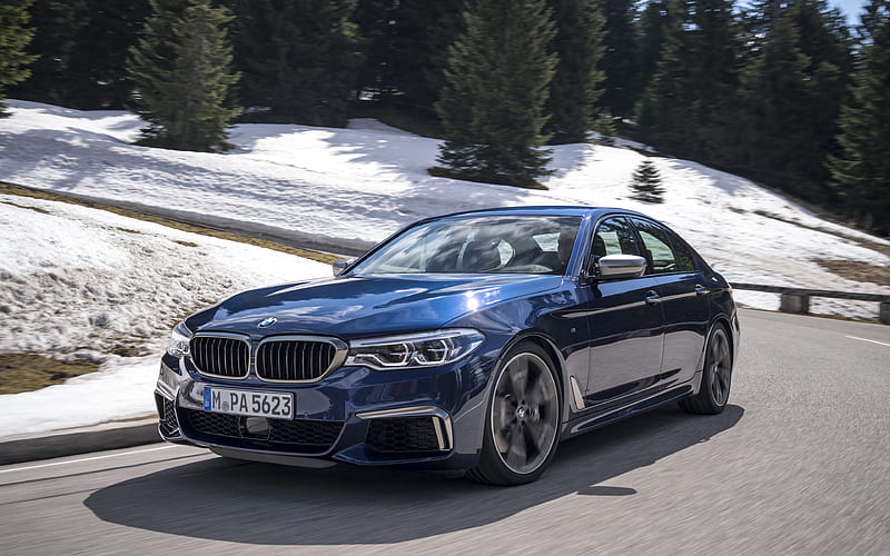 F90, BMW M5, 2018 cars, BMW M550i xDrive, road, motion blur, BMW, HD wallpaper