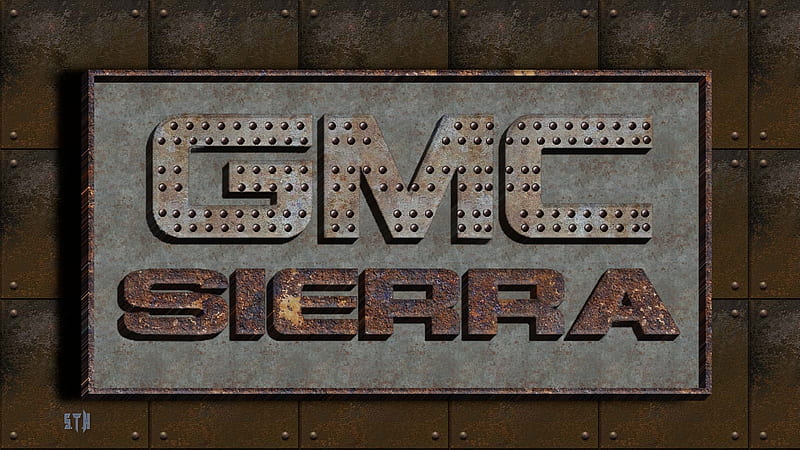 GMC Sierra steel Logo, General Motors Corperation, GMC , GMC Trucks Logo, GMC Truck Logo, GMC emblem, GMC, GMC Trucks, HD wallpaper