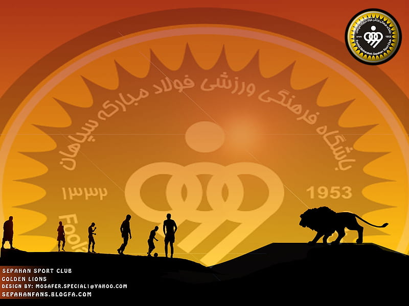 Sepahan S.C., Emblem, Logo, Iranian Club, Sepahan FC, Lion, sepahan, HD wallpaper