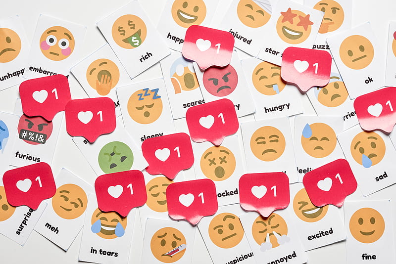 emoji, emoticons, likes, stickers, HD wallpaper