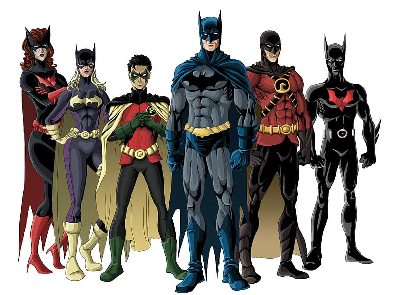 Batman, Comics, Batgirl, Robin (Dc Comics), Batwoman, Red Robin, Damian Wayne, Tim Drake, Kate Kane, Terry Mcginnis, HD wallpaper