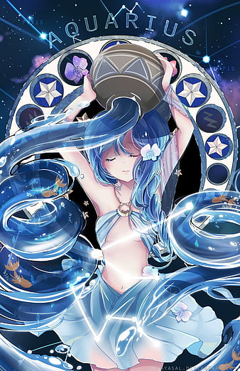 Zodiac Visionary: AI Aquarius Character's Cosmic by artbydikidwipurnama on  DeviantArt
