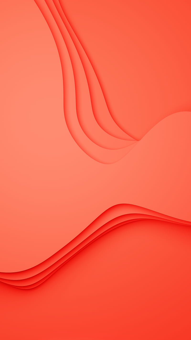 Red Cut 2, abstract, lines, map, paper, patterns, red, simple, stylized, topology, HD phone wallpaper