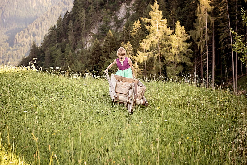 Little girl, sweet, kid, graphy, green, people, beauty, child, face, pink, bonny, Belle, lovely, comely, pure, blonde, Mountain, trolley, baby, cute, tree, girl, summer, nature, childhood, white, pretty, grass, adorable, sightly, nice Hair, little, wallk, Nexus, bonito, dainty, fair, princess, HD wallpaper