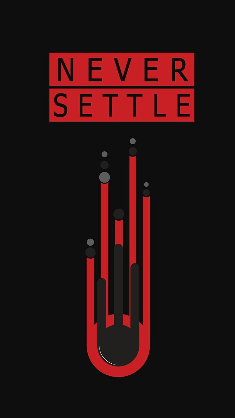 Never Settle, amoled, oneplus, real, HD phone wallpaper