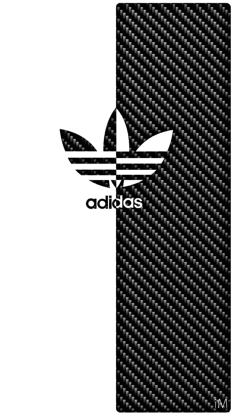 Adidas carbon fiber, carbon fiber, gray, white, HD phone wallpaper